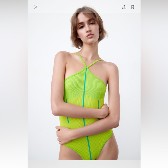 SEAMLESS BODYSUIT lime green - Picture 3 of 4